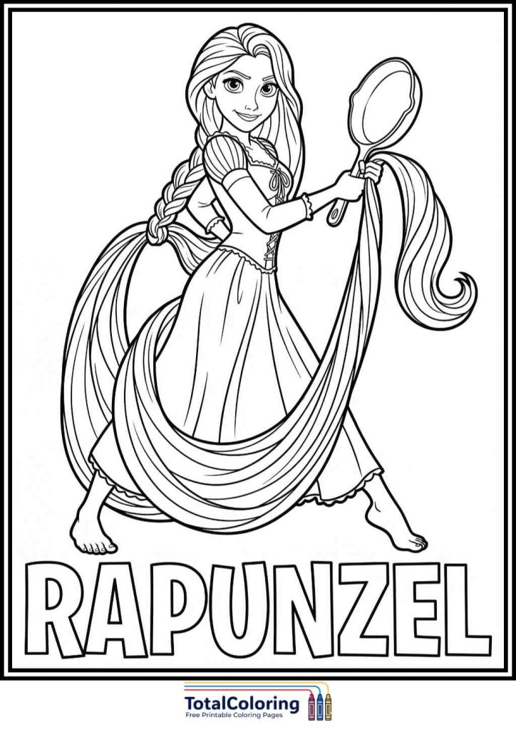 rapunzel coloring page