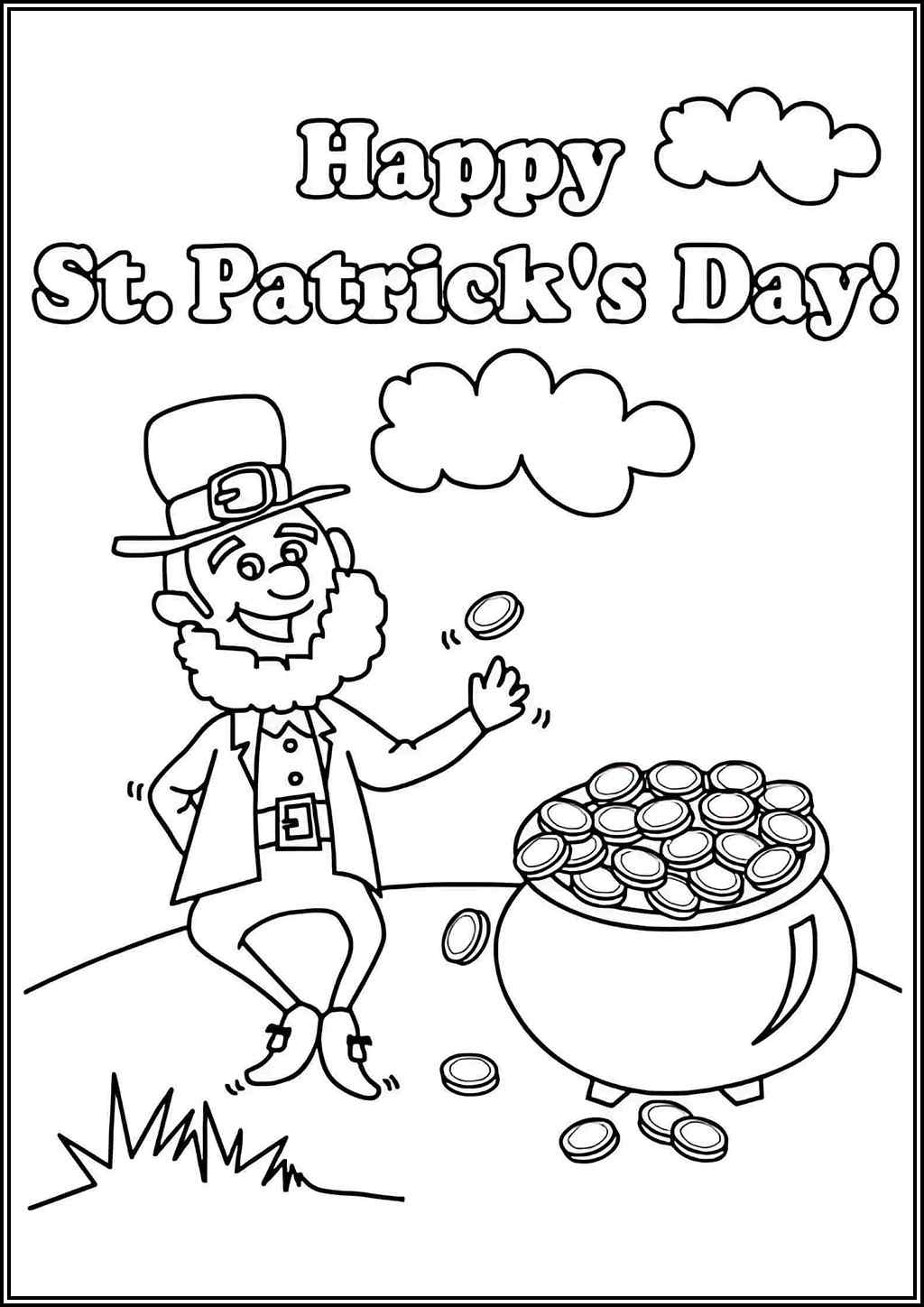 Saint Patricks Day Free Printable Coloring