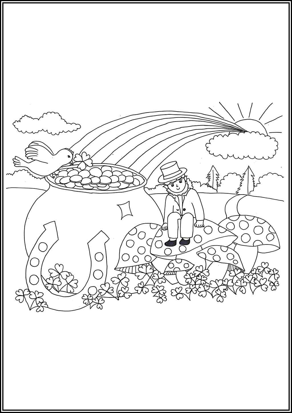 Saint Patricks Day Image Coloring