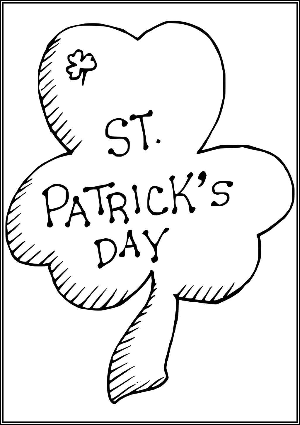 Saint Patricks Day Picture Coloring