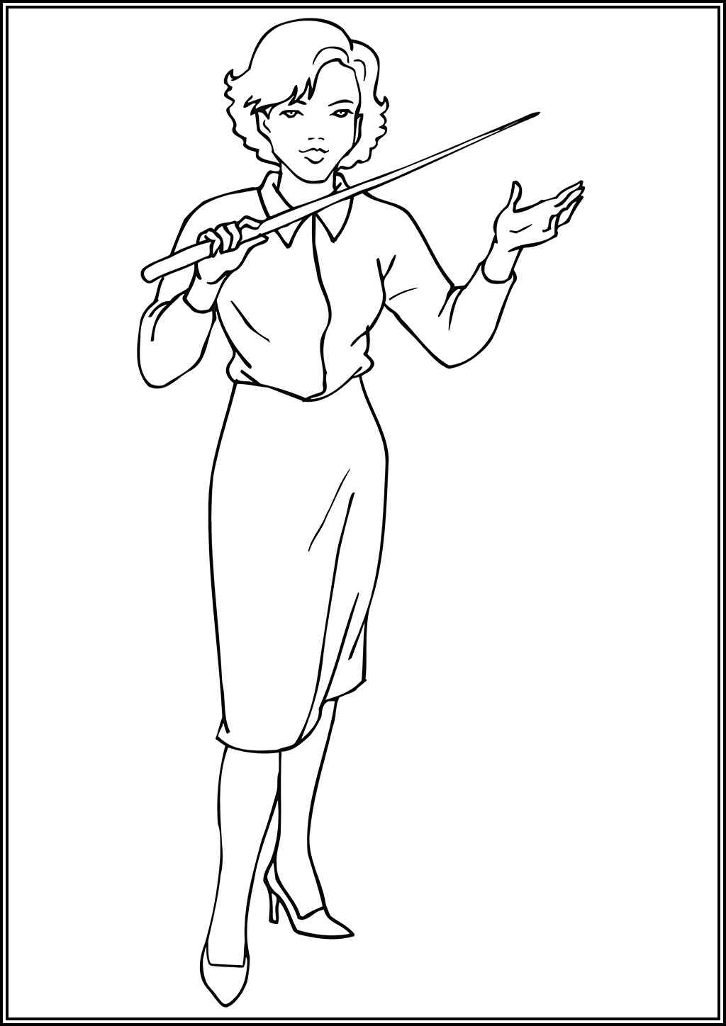 School Teacher Coloring
