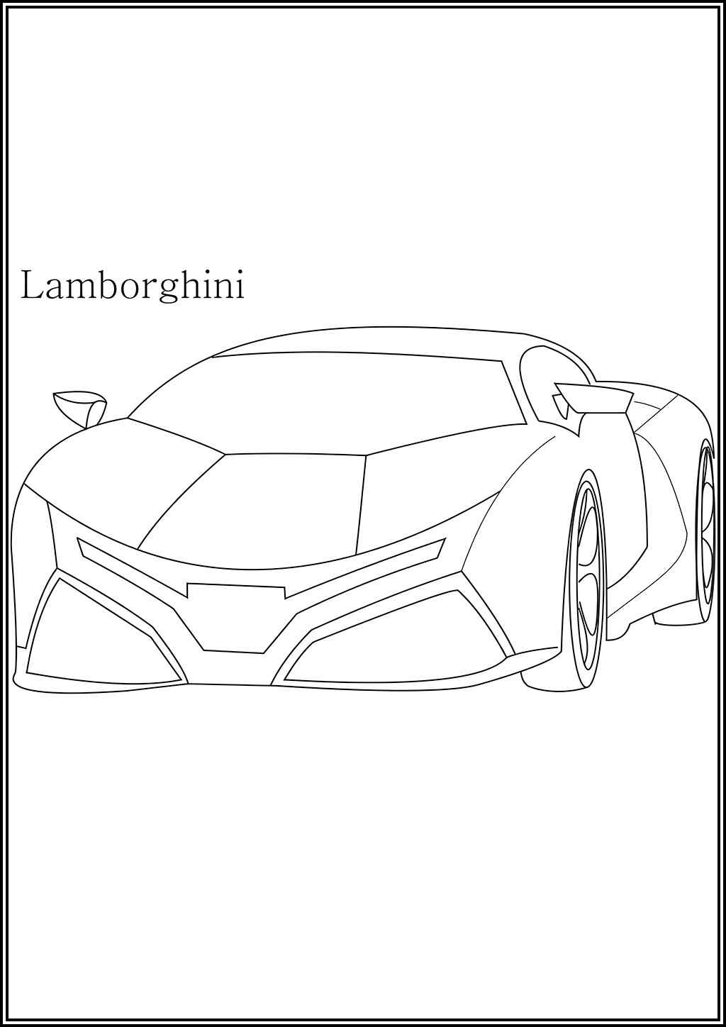 Simple Lamborghini Coloring