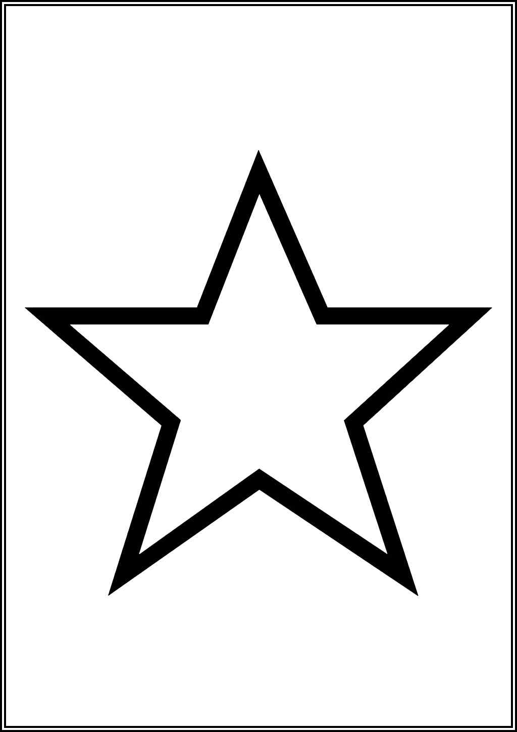 Simple Star For Toddler Coloring