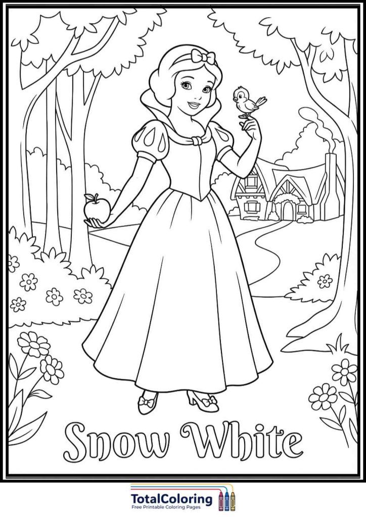 snow white coloring page