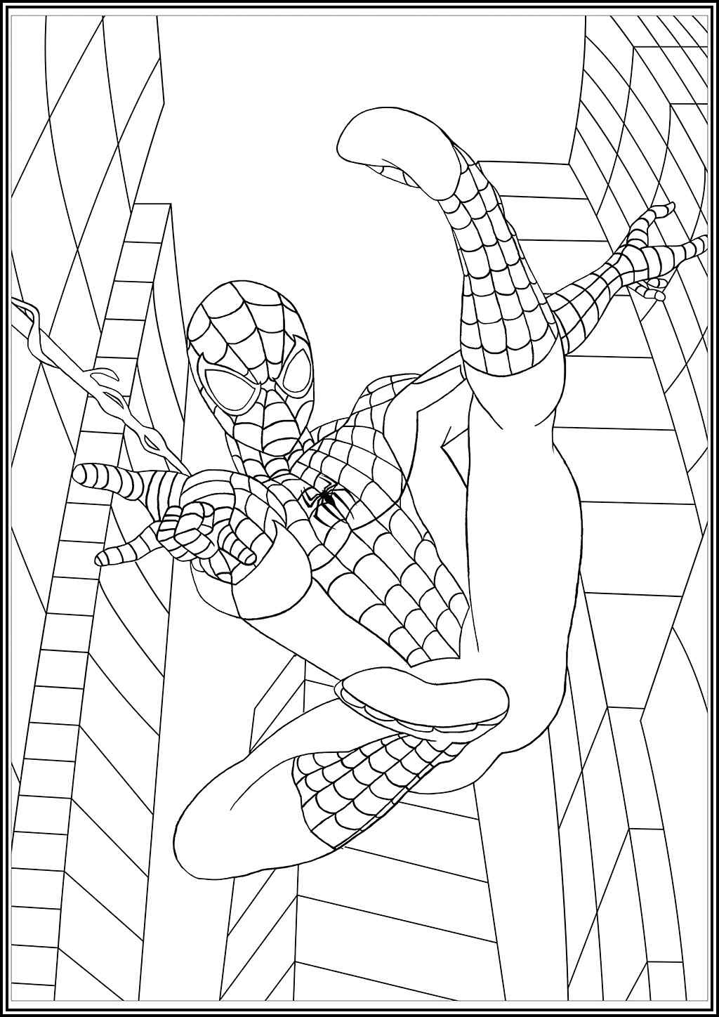 Spider Man Action Coloring