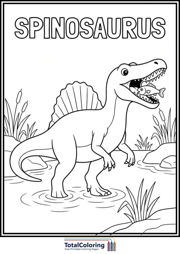 spinosaurus coloring page
