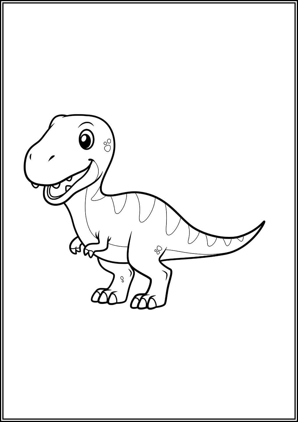 Sweet T Rex Coloring