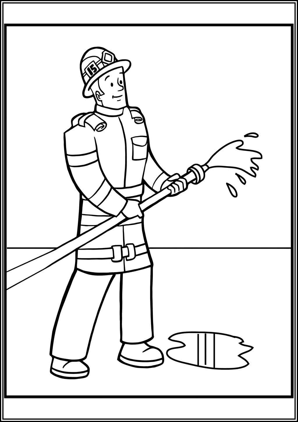 The Firefighter Coloring