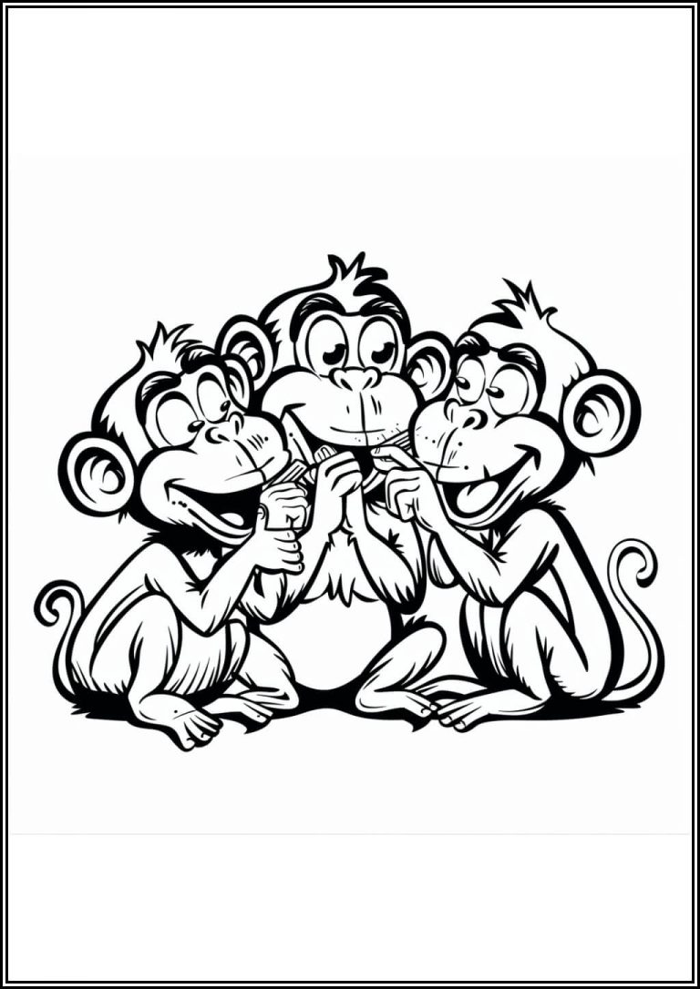 Monkey coloring pages (Free printable PDF) - TotalColoring.com