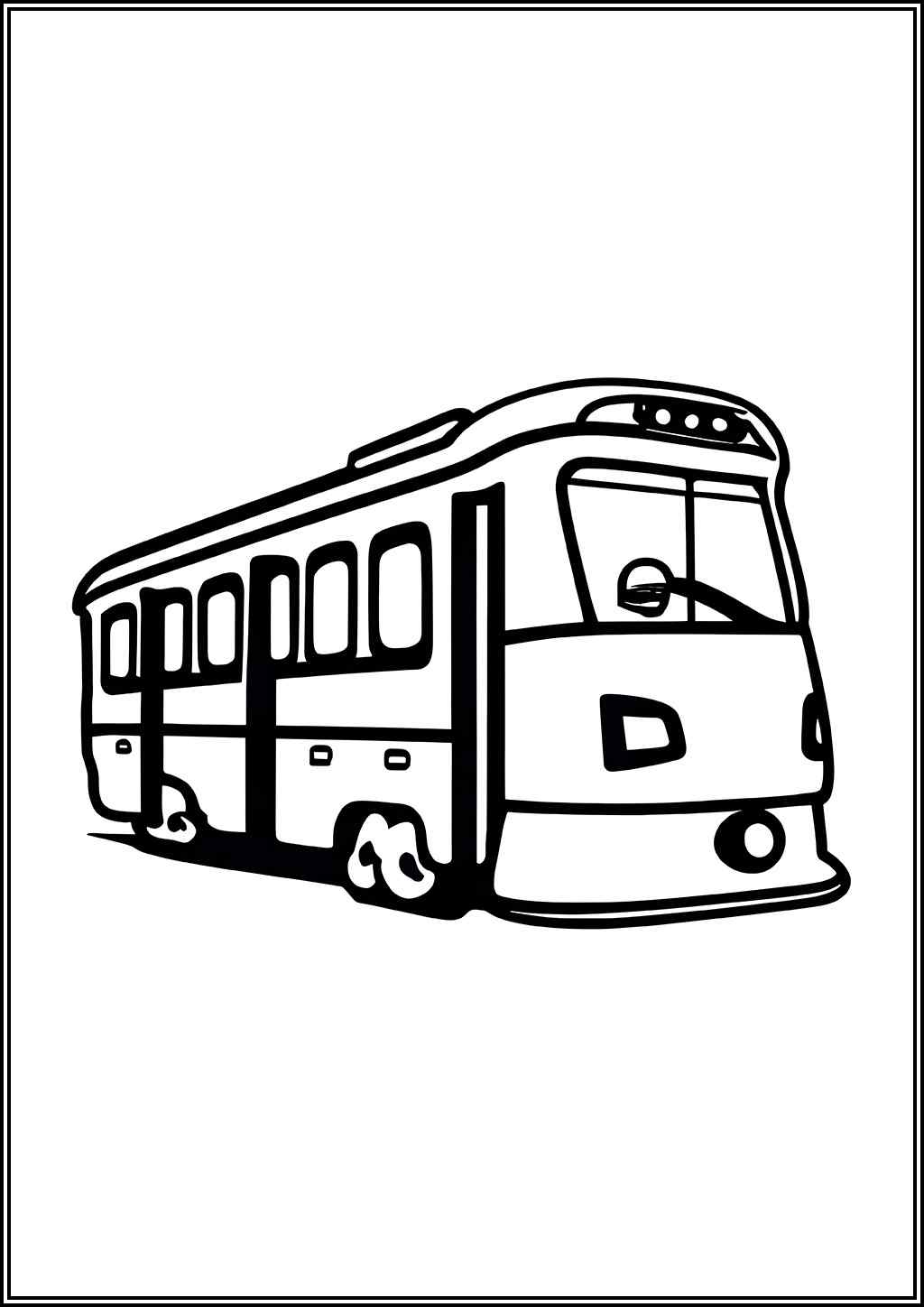 Tram Free Printable Coloring