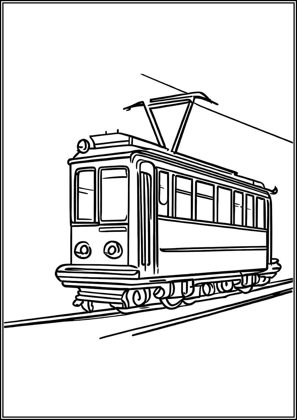 Tram Printable Coloring