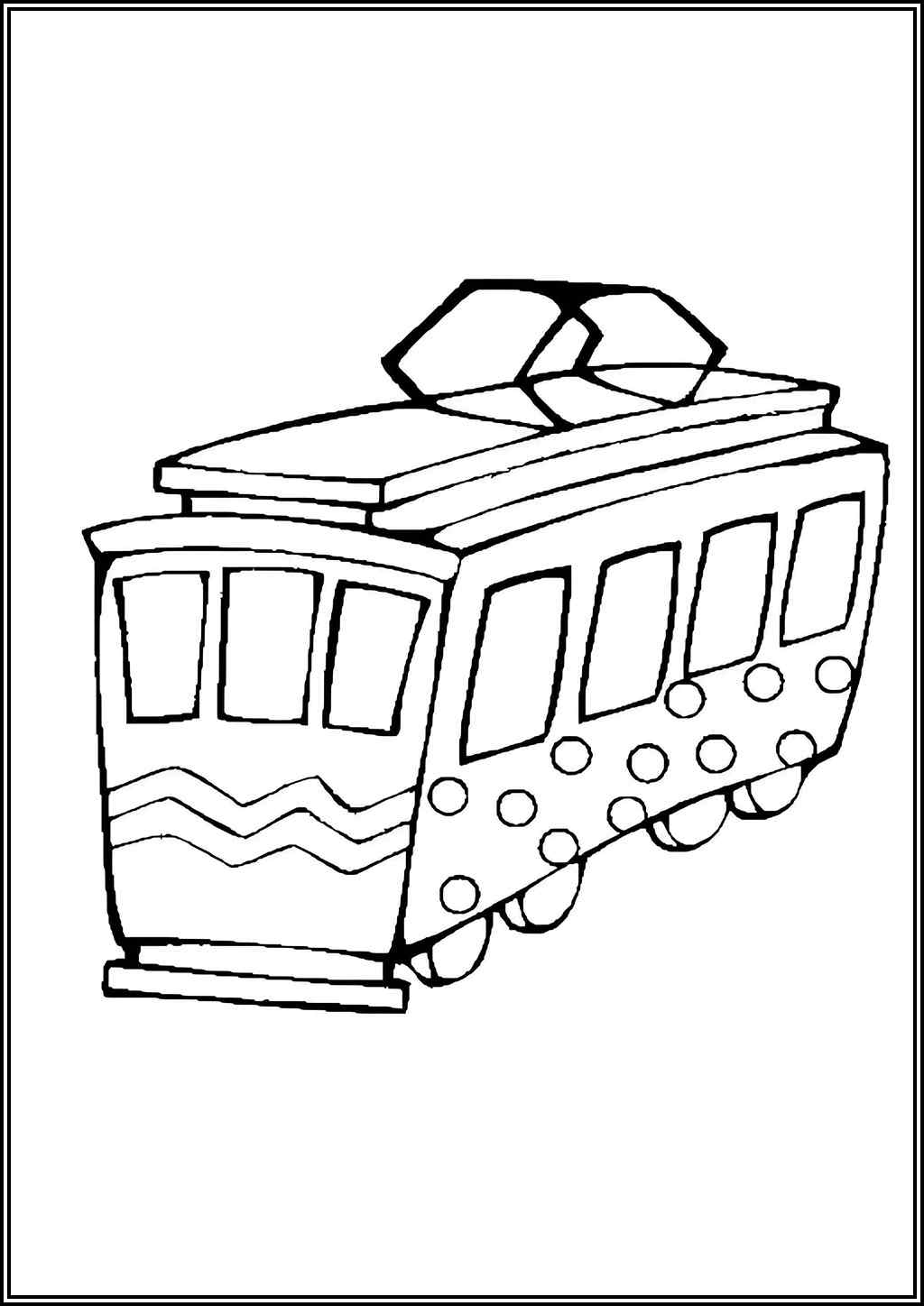 Tram Printable For Kids Coloring