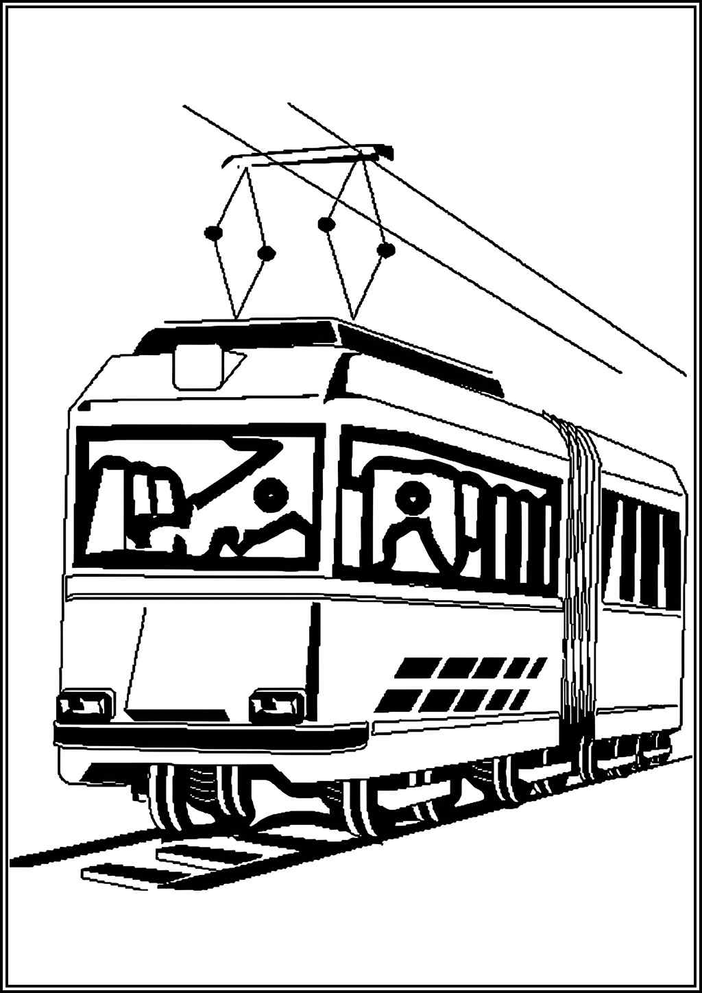 Tram To Print Coloring