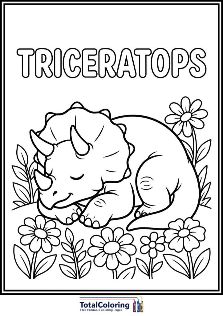 triceratops coloring page