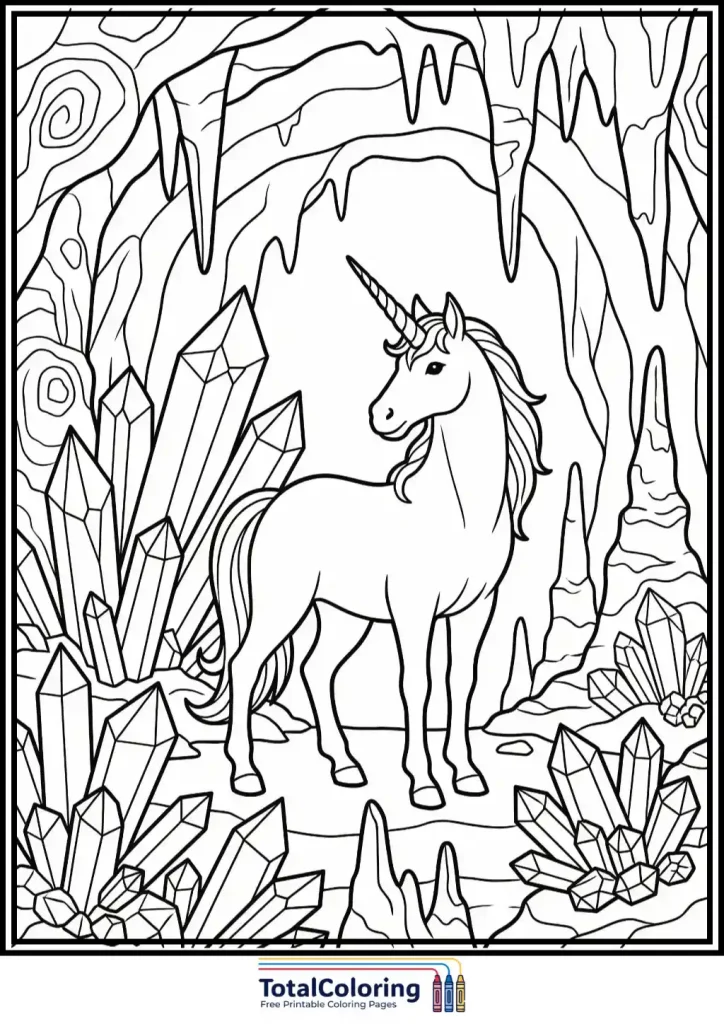 unicorn crystals gems fantasy page