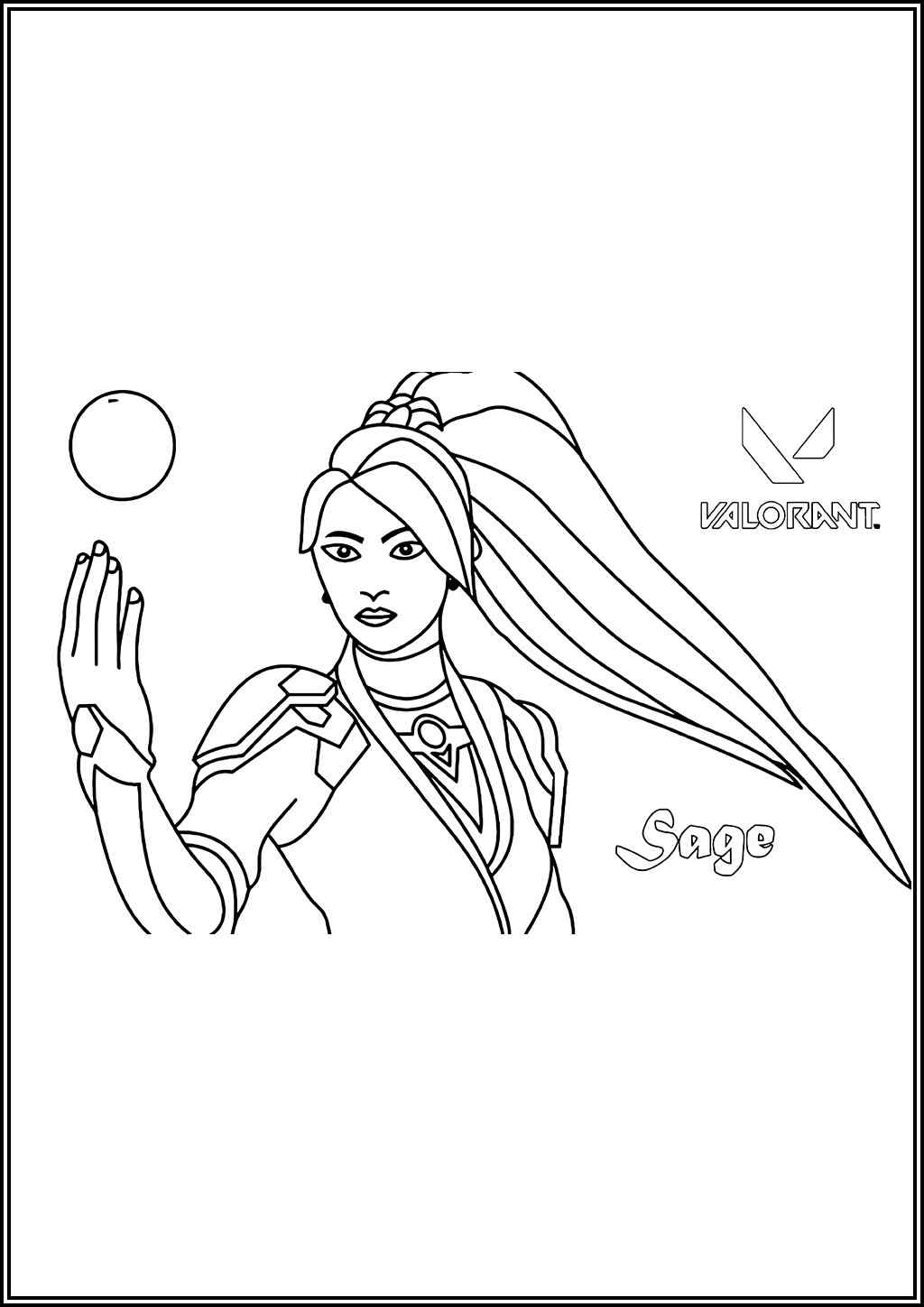 Valorant Sage Coloring