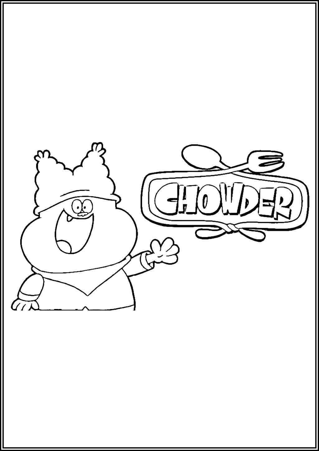 Very Happy Chowder Coloring