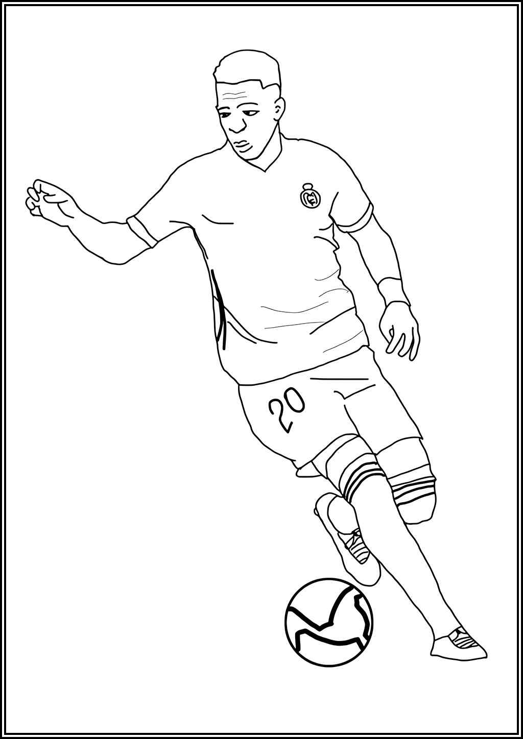 Vinicius Football Player Coloring