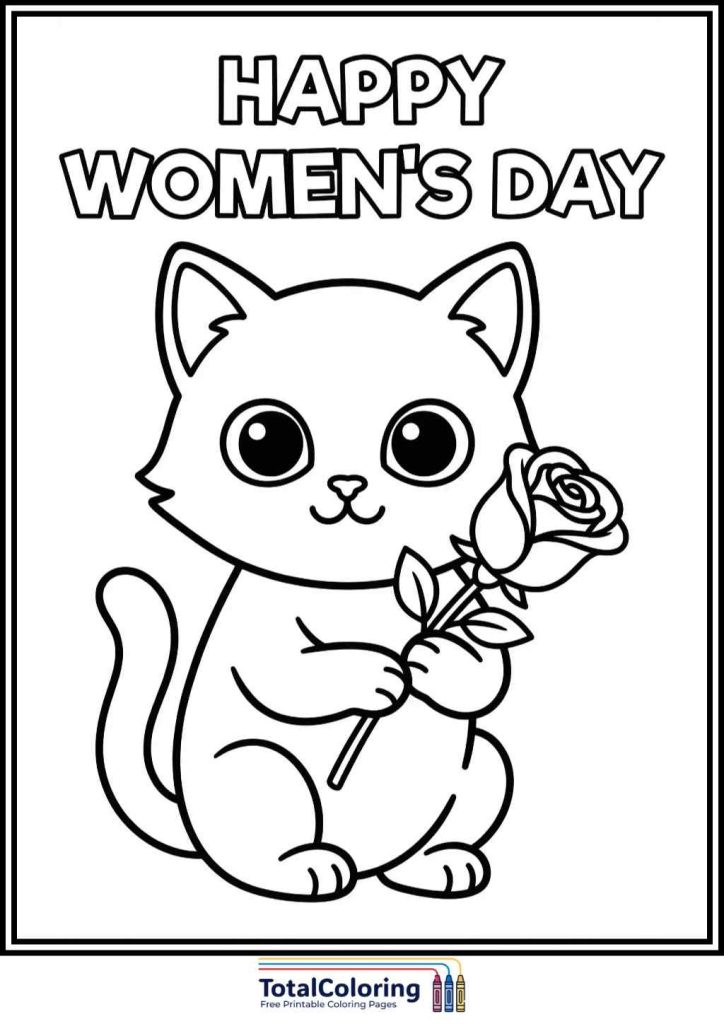 womens day female silhouette coloring page