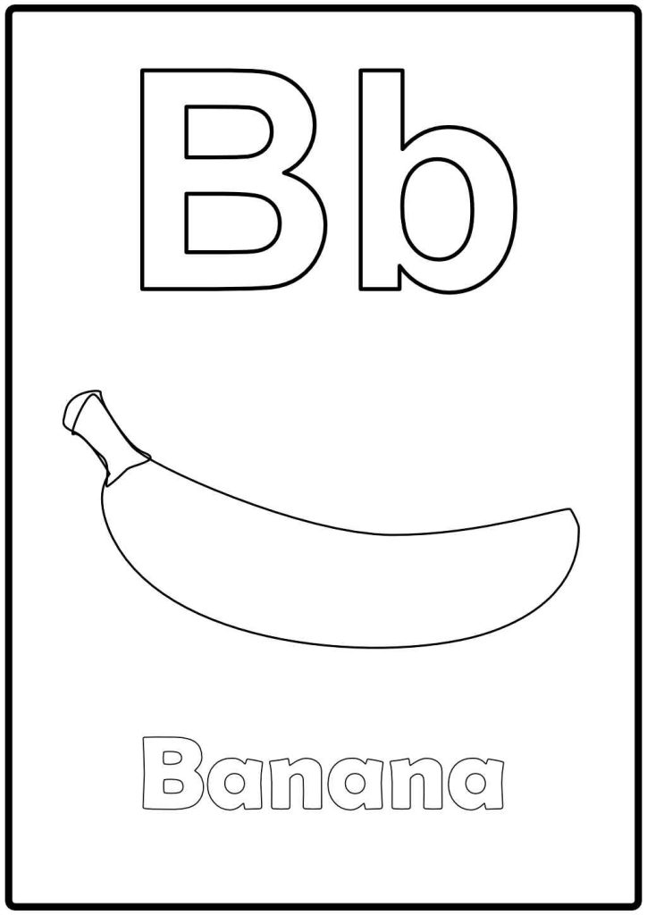 Letter B coloring page