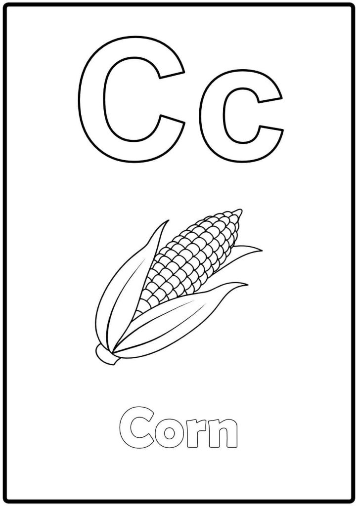 Letter C coloring page