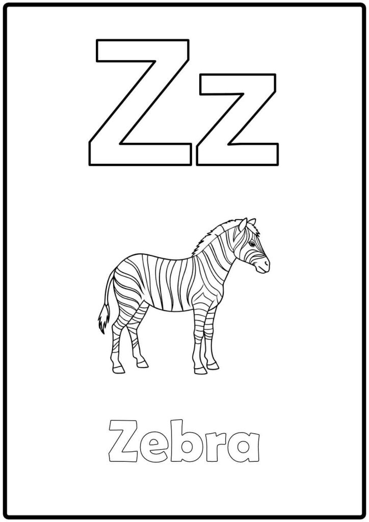 Letter Z coloring page