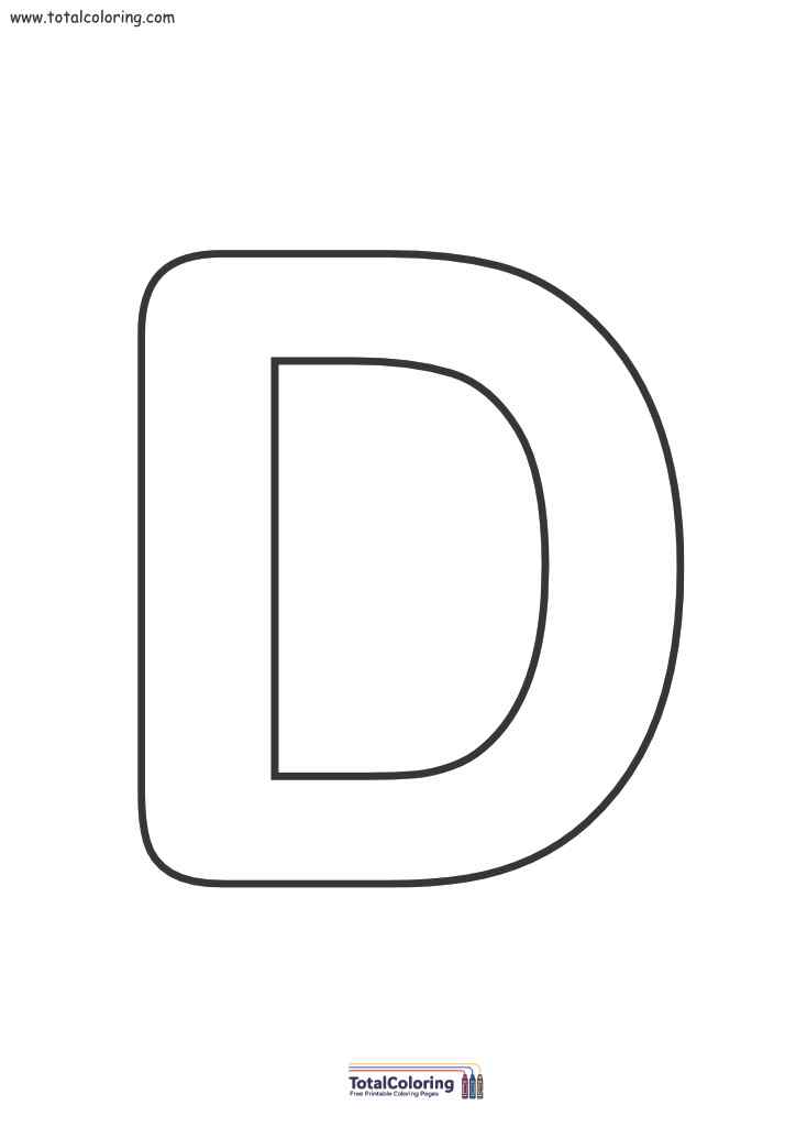 Letter D Free Printable Template