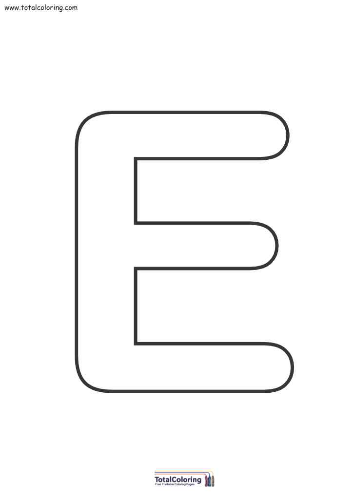 Letter E Free Printable Template