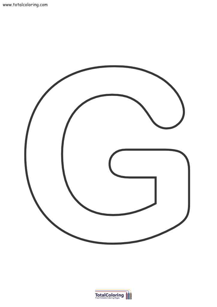 Letter G Free Printable Template