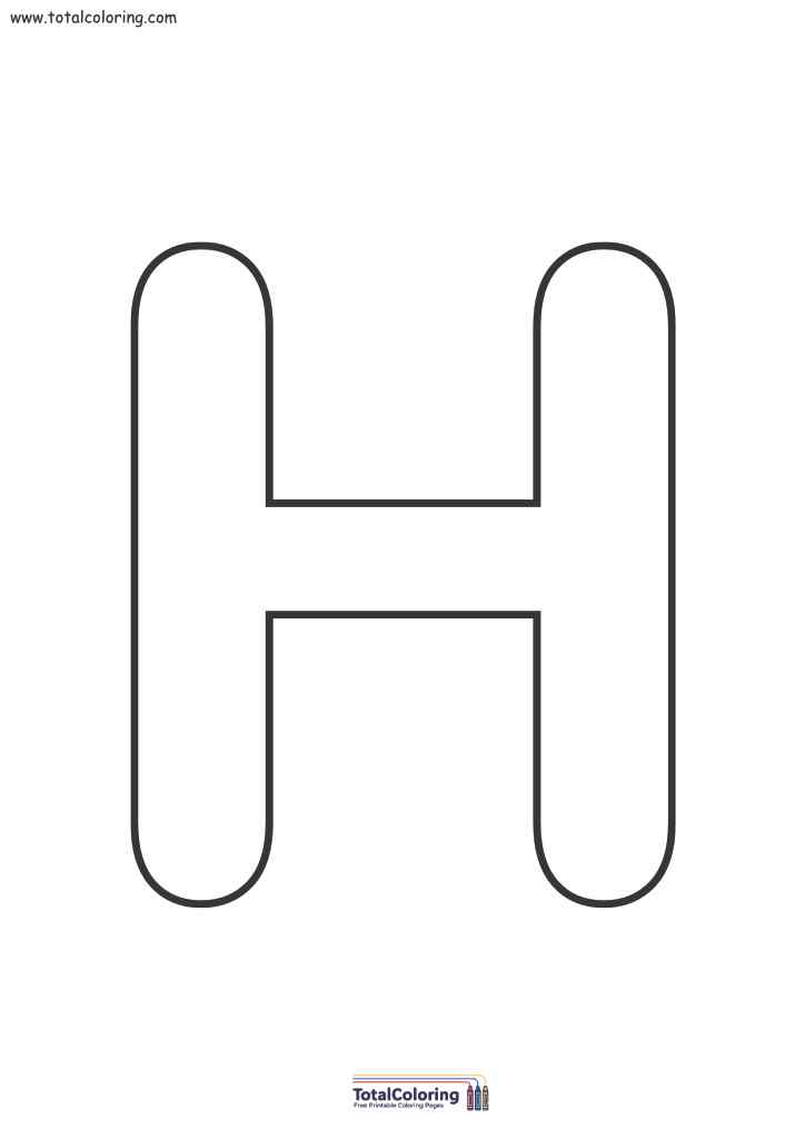 Letter H Free Printable Template