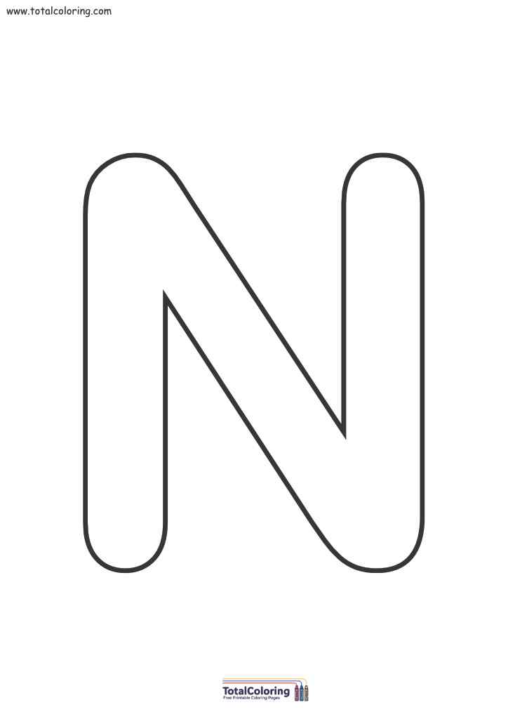 Letter N Free Printable Template