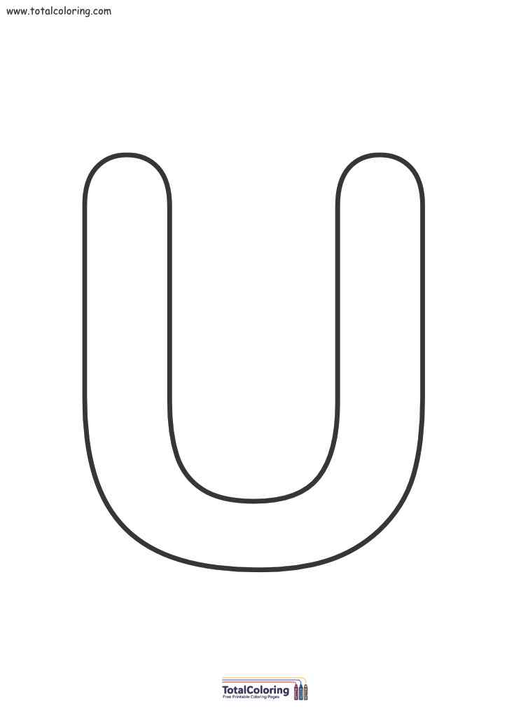 Letter U Free Printable Template