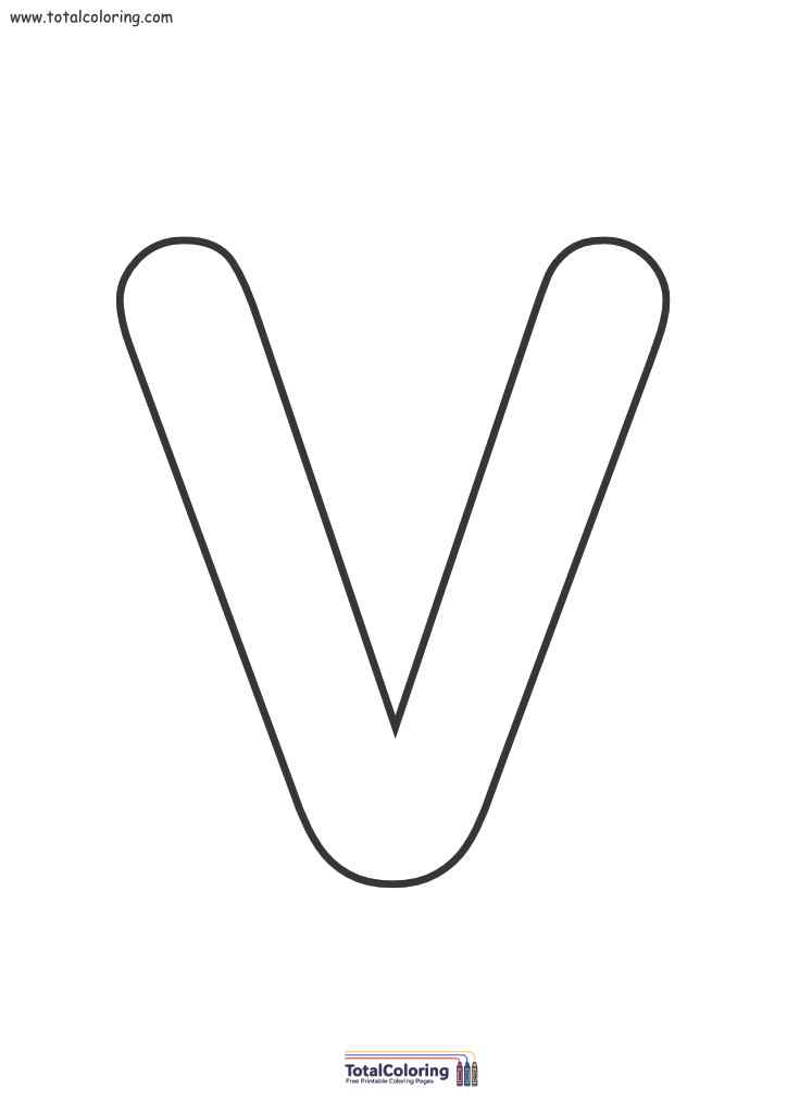 Letter V Free Printable Template