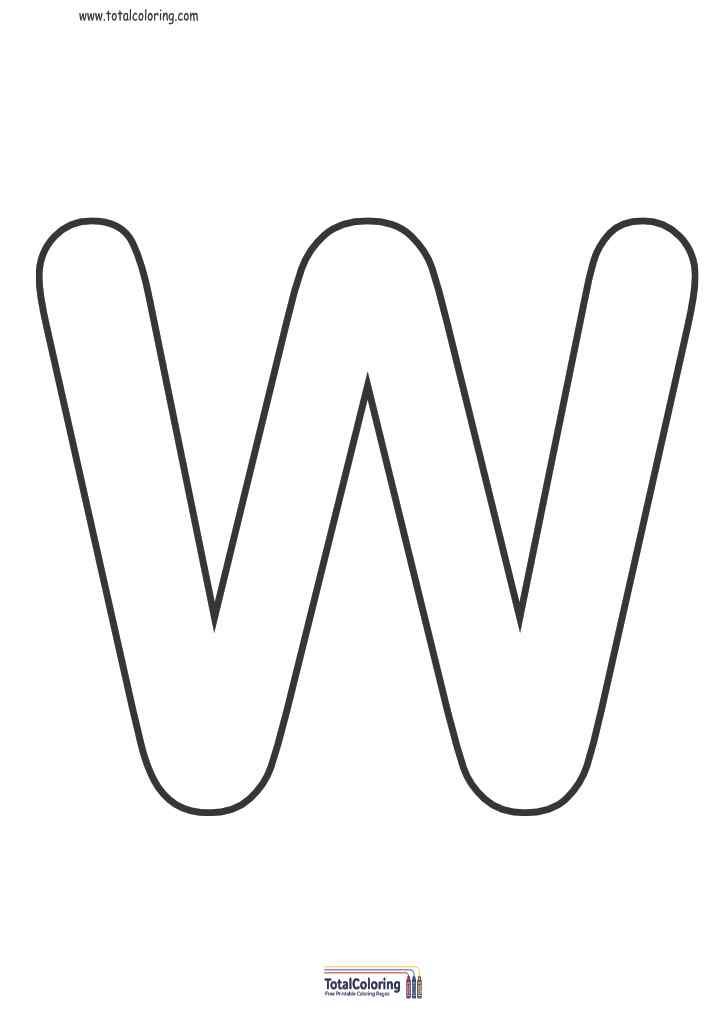 Letter W Free Printable Template