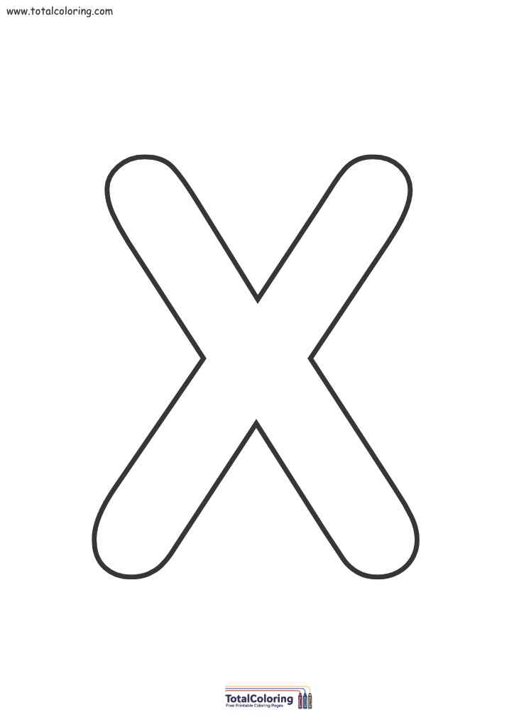 Letter X Free Printable Template