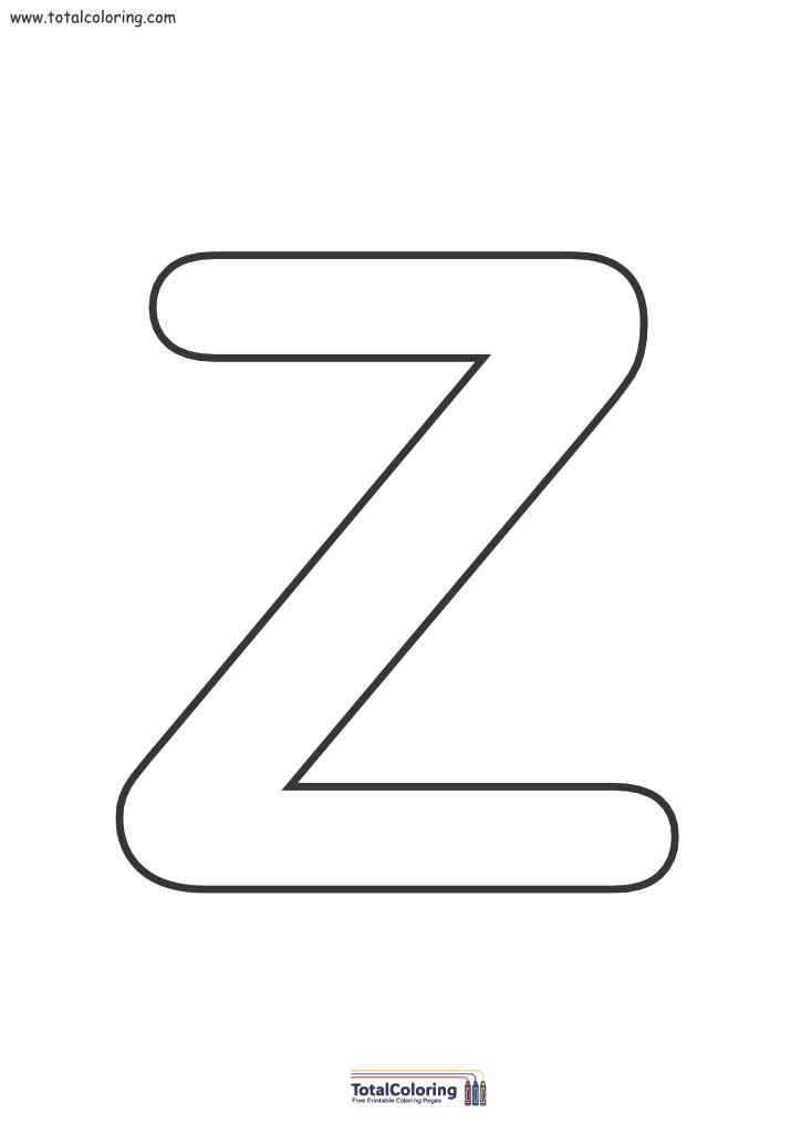 Letter Z Free Printable Template