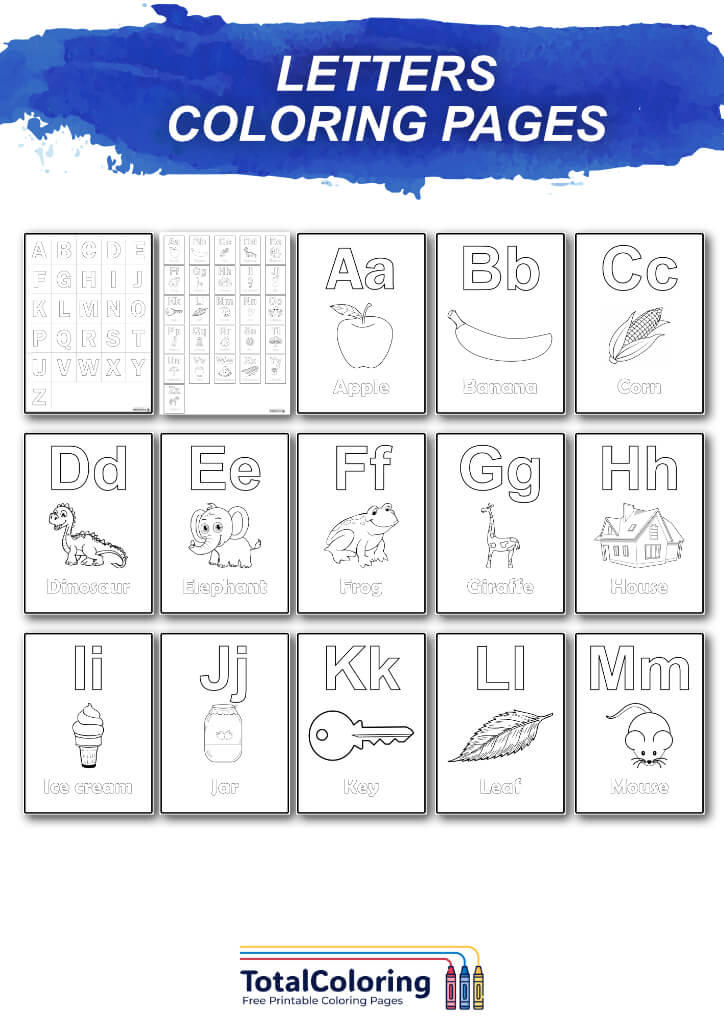 letters coloring page
