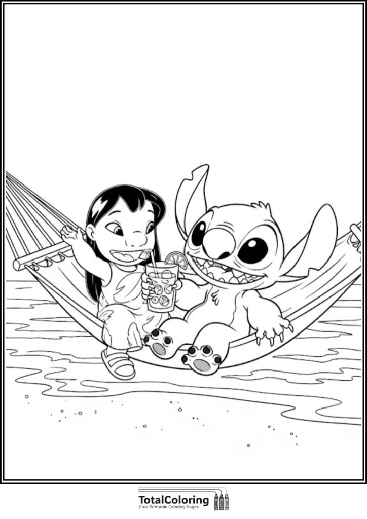 stitch lilo relaxing