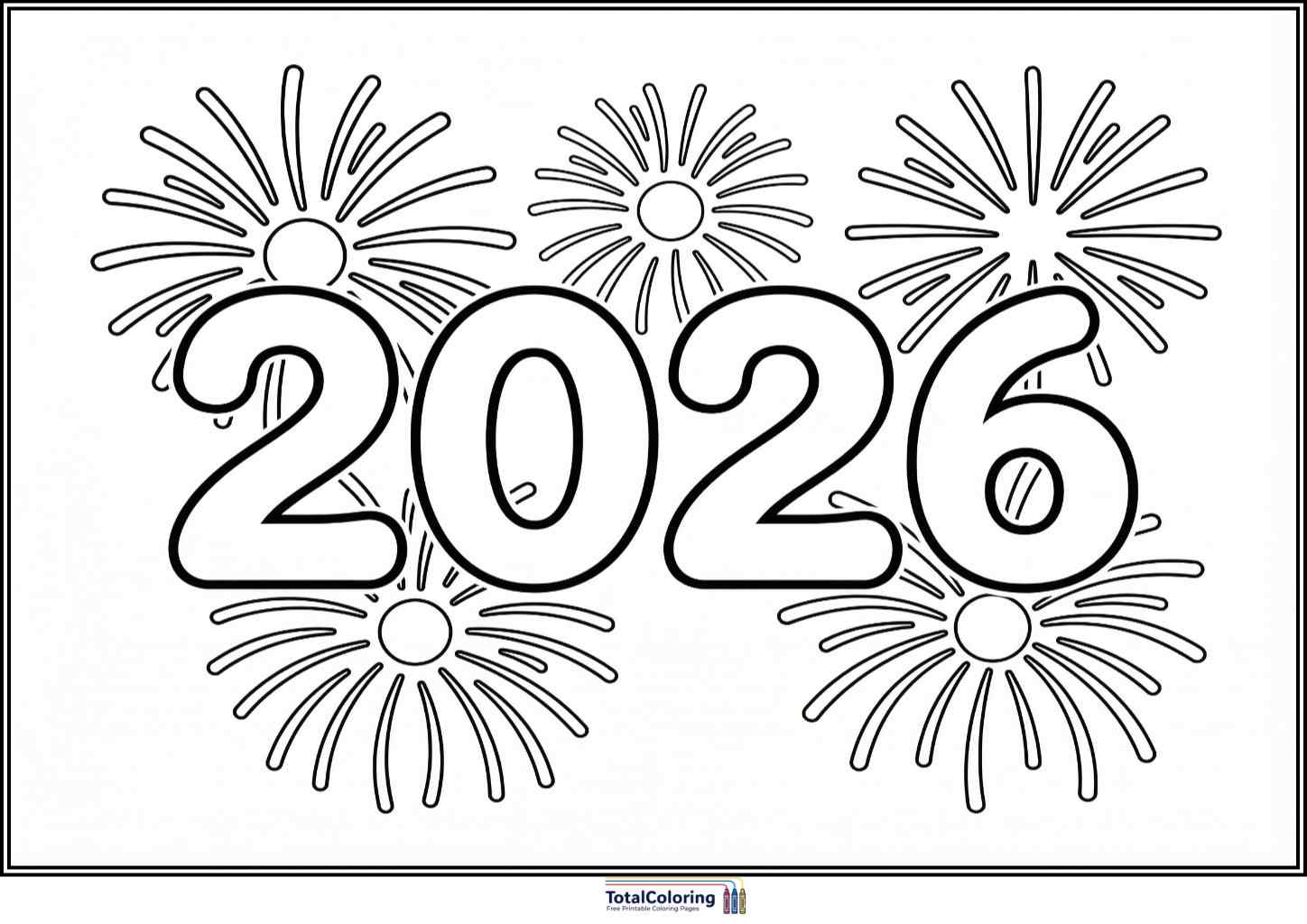2026 coloring pages. Free printable PDF - TotalColoring.com