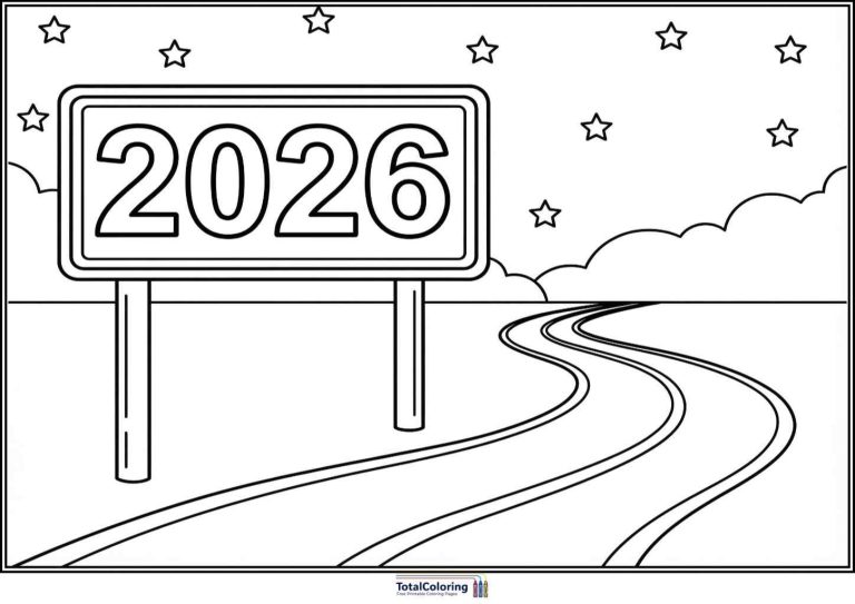 2026 coloring pages. Free printable PDF - TotalColoring.com