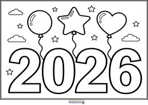 2026 coloring pages. Free printable PDF - TotalColoring.com