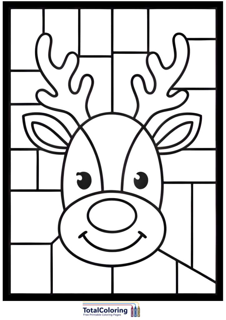 Stained Glass Christmas Coloring Pages