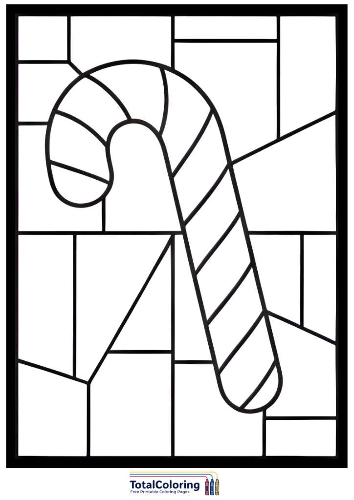 Stained Glass Christmas Coloring Pages