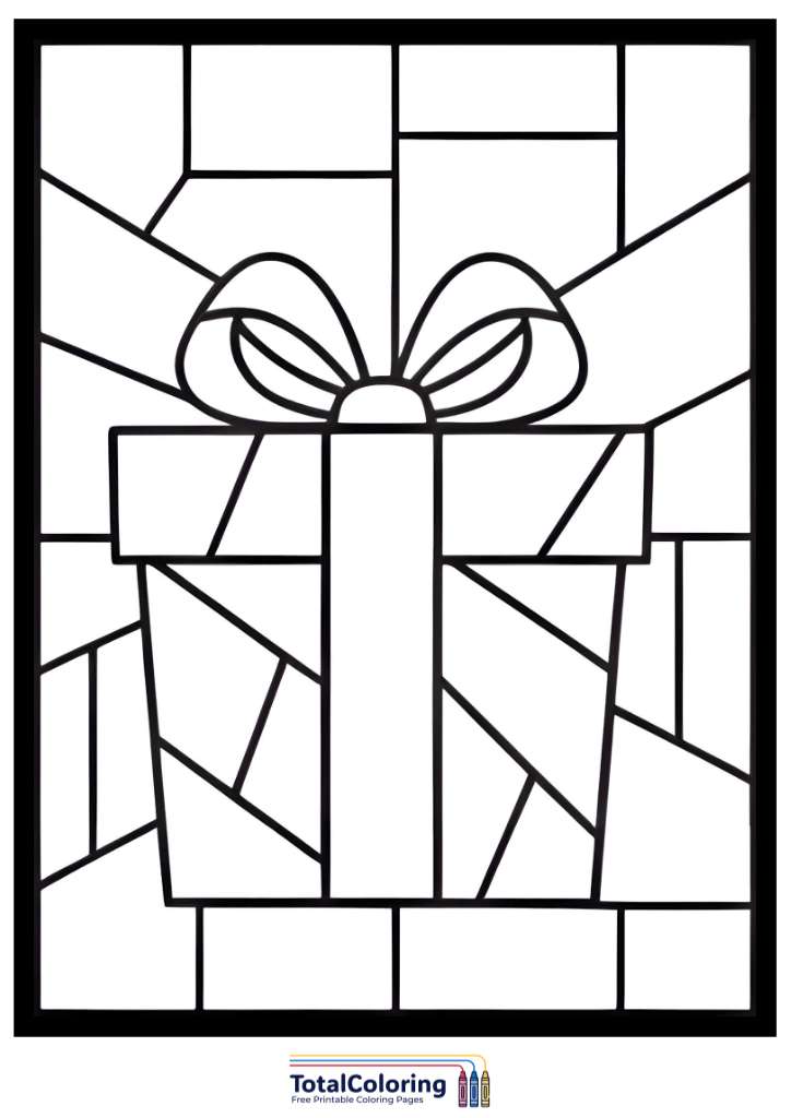 Stained Glass Christmas Coloring Pages
