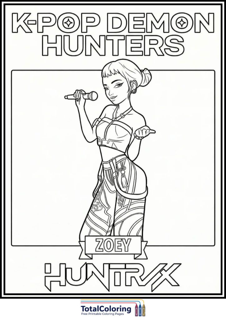 kpop demon hunters zoey poster