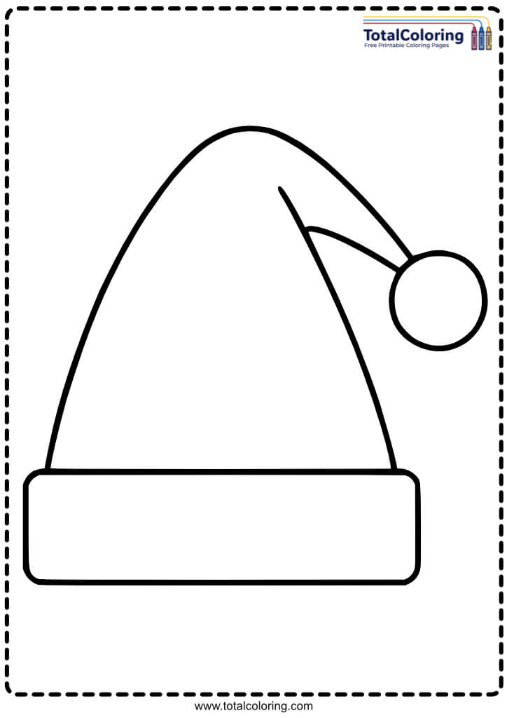 santa hat printable outline