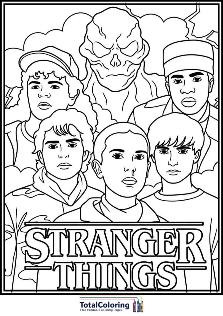 Stranger Things coloring pages Characters