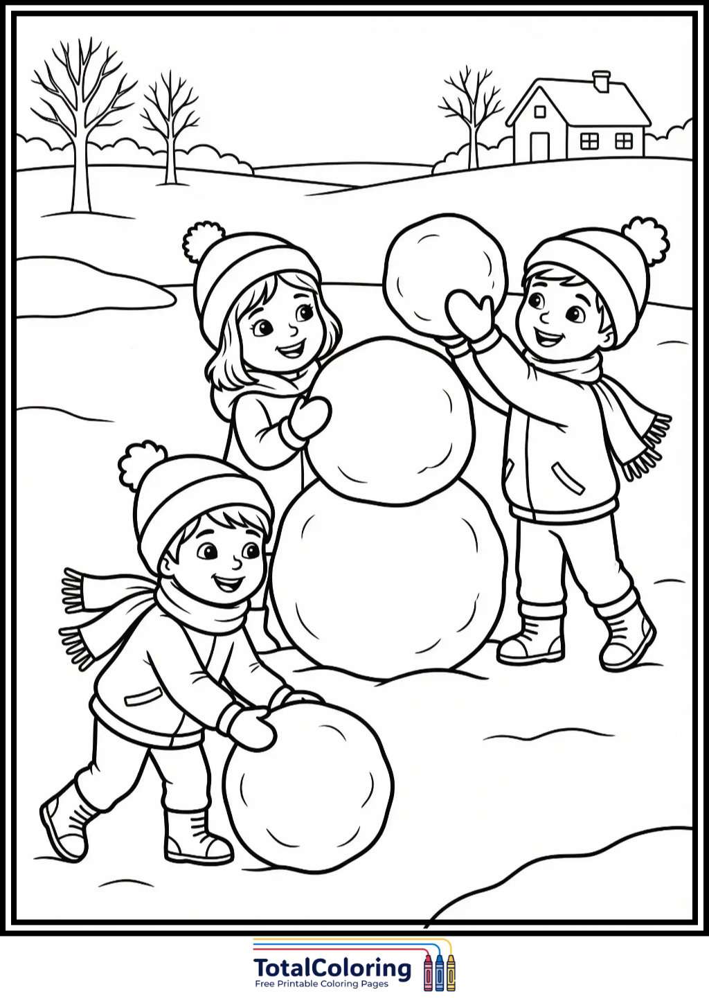 winter coloring page