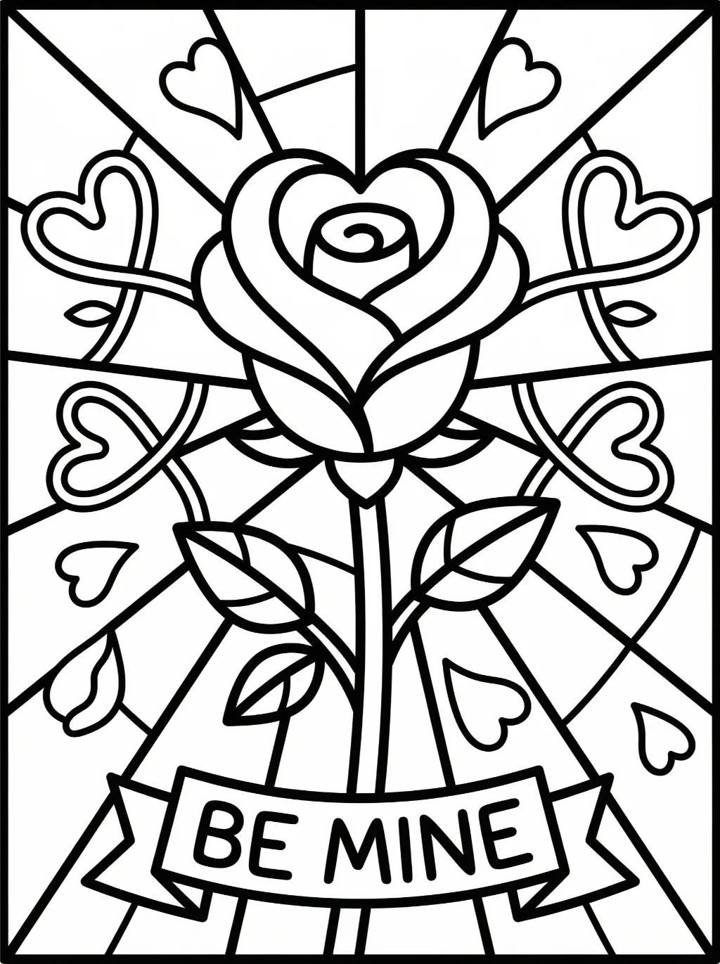 Free printable Valentines Day pop art coloring pages