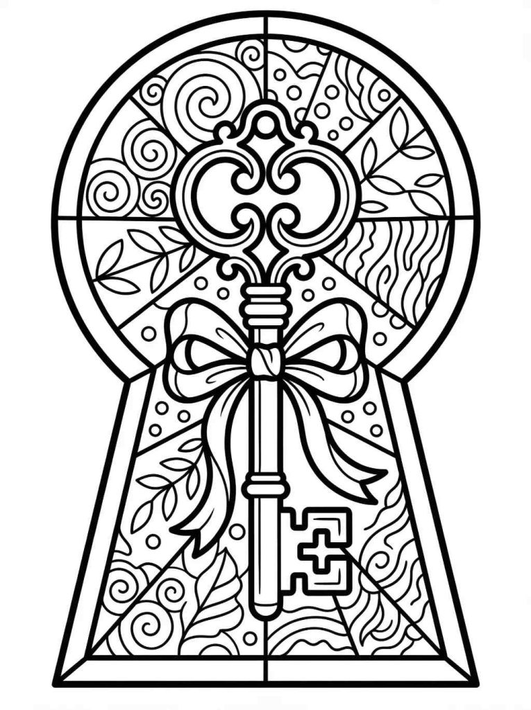 pop art valentines key mosaic